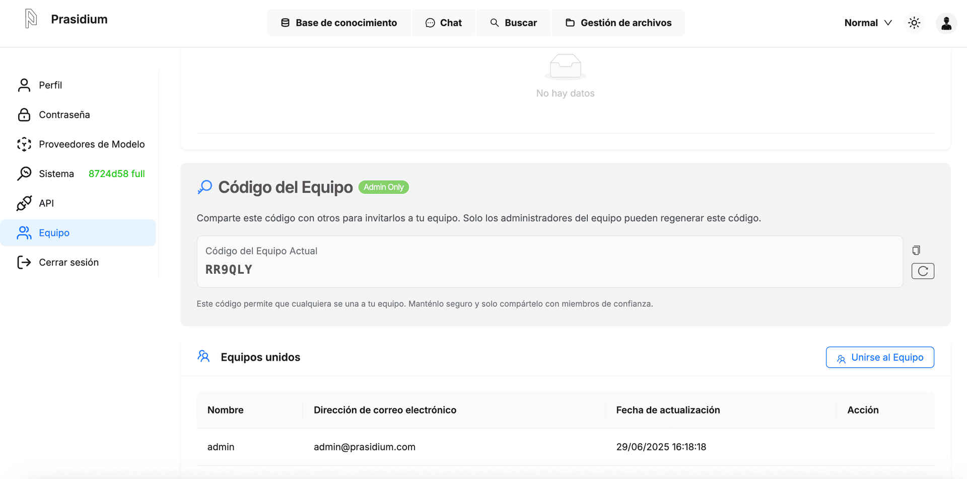 Gestión de Equipos